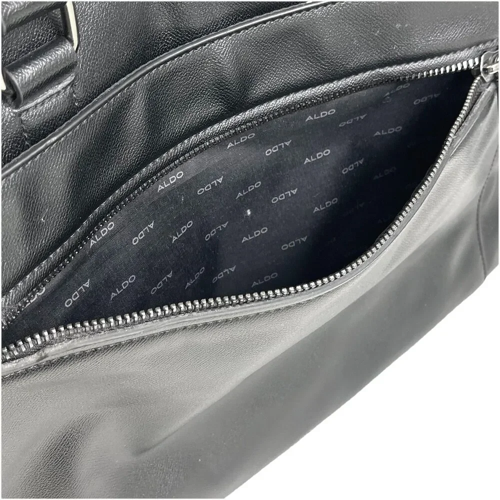 Aldo Messenger Bag Black Laptop Computer Zipper Pockets Tote